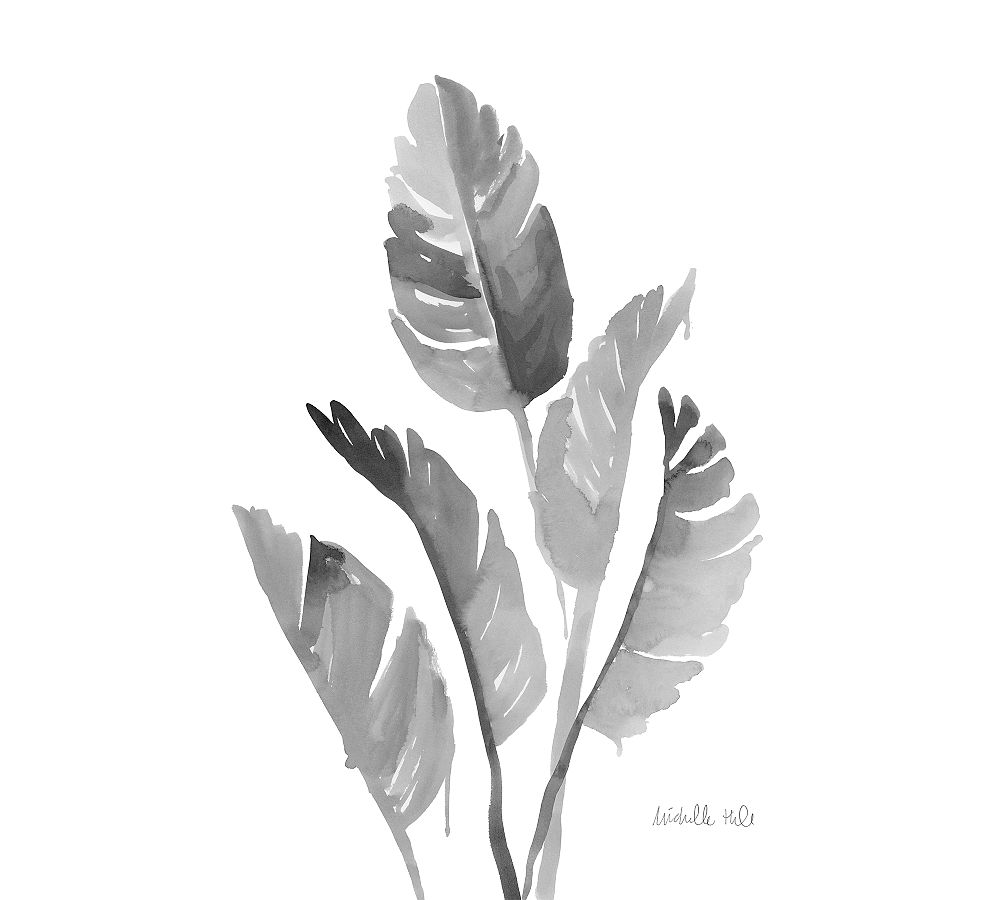 Graphite Banana Leaf  by The Artists Studio
