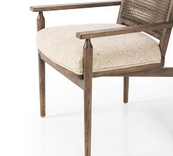 Giselle Upholstered Cane Dining Armchair