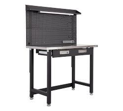 Lighted Workcenter with Stainless Steel Top