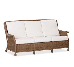 Open Box: Saybrook All-Weather Wicker 78&quot; Sofa with Cushion, Natural