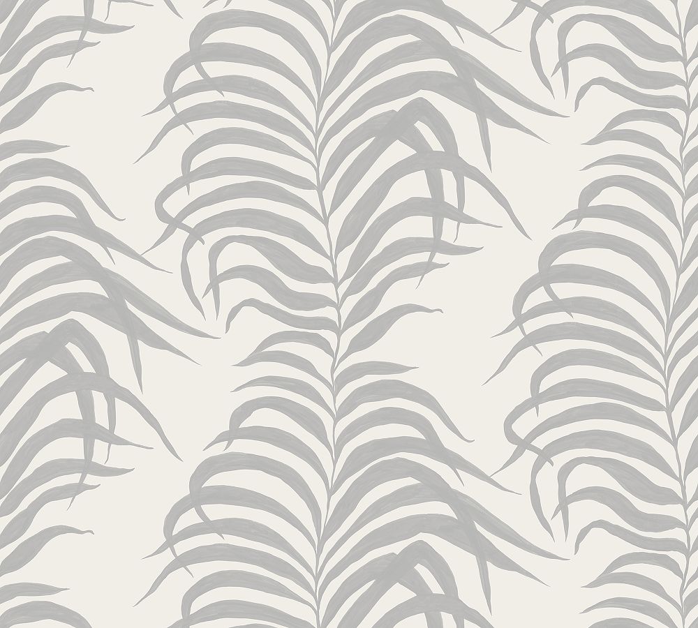 Seaweed Print Wallpaper, Sample, Grey
