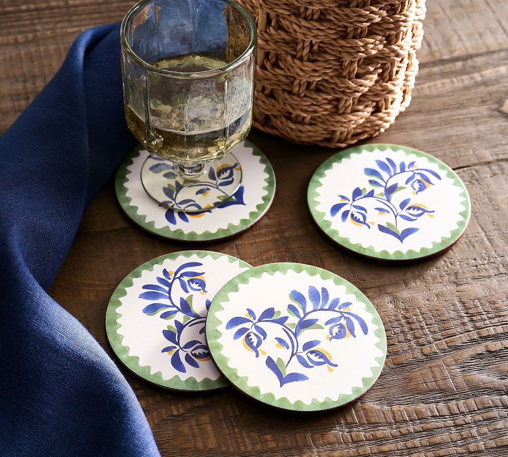Puebla Multi Cork Coasters - Set of 4