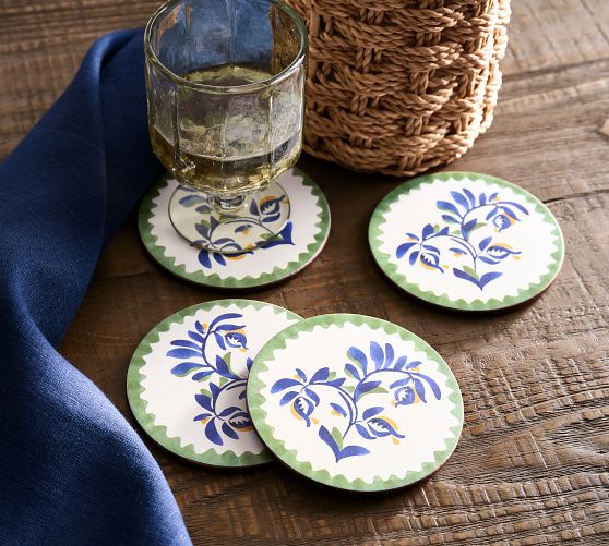 Puebla Multi Cork Coasters - Set of 4