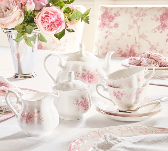 LoveShackFancy Pink Rose Tea Set