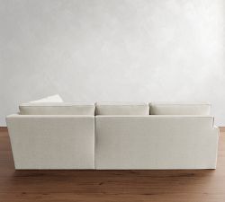 Pearce Square Arm Slipcovered 3-Piece Wedge Sectional (118&quot;&ndash;126.5&quot;)