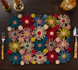 Fleur Rectangle Handwoven Placemat, Set of 4