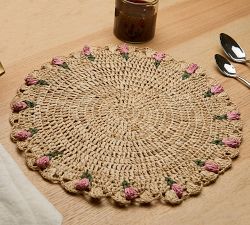 Handcrafted Tulip Edged Placemat, Set of 4