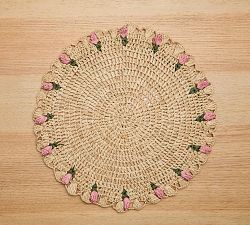 Handcrafted Tulip Edged Placemat, Set of 4