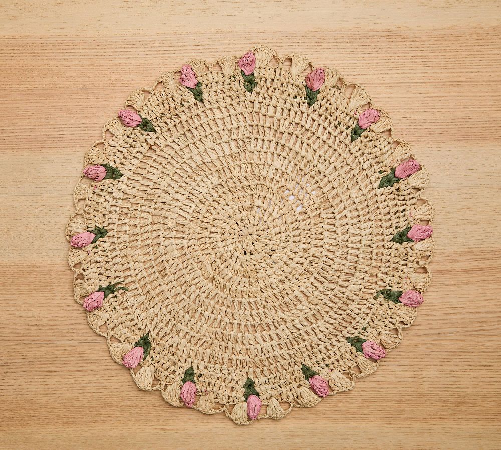 Handcrafted Tulip Edged Placemat, Set of 4