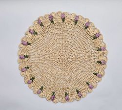 Handcrafted Tulip Edged Placemat, Set of 4