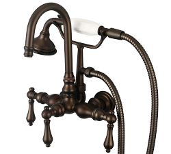 Jolen Metal Deck Mounted Lever Handle Tub Filler with Handshower