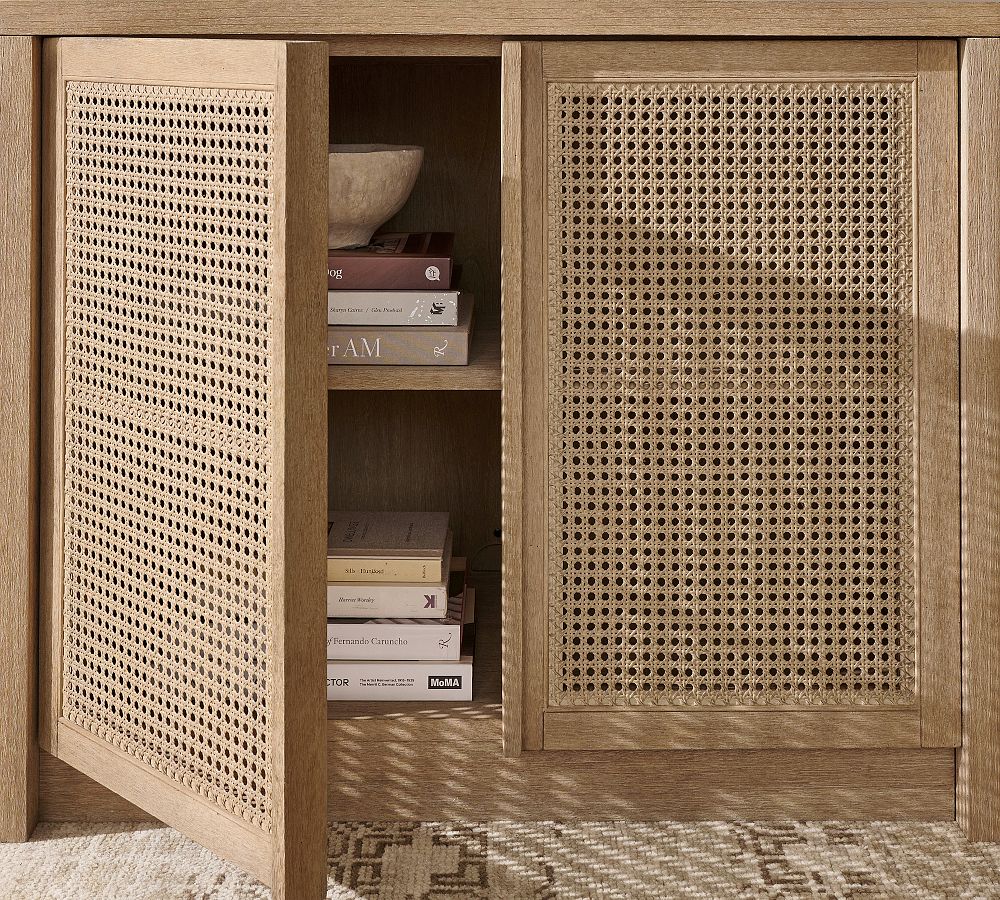 Marina Cane Storage Cabinet Console (72"-144") | Stylish Storage