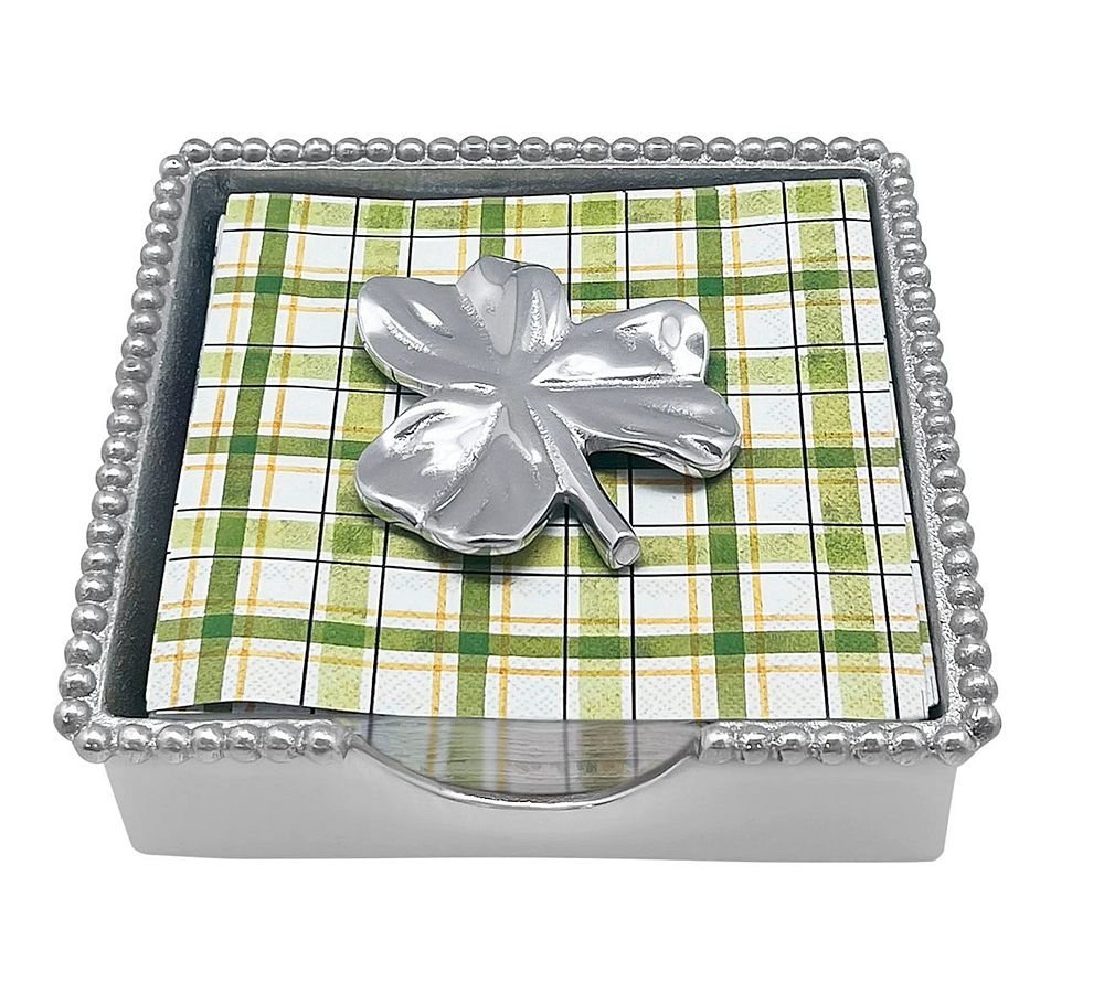 Shamrock Beaded Napkin Box Set