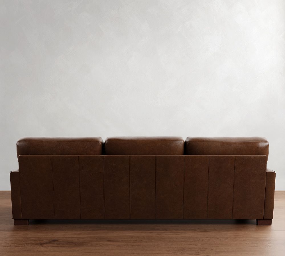 Turner Square Arm Leather Sofa - Pottery Barn