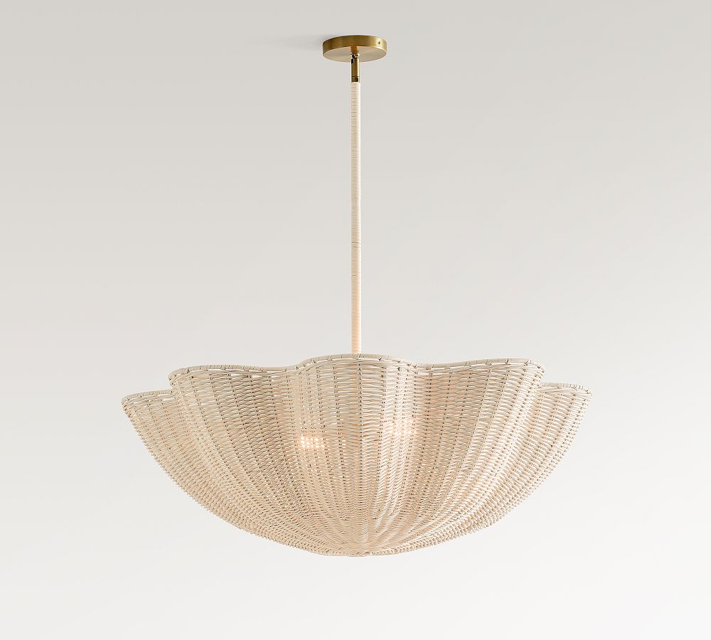 Marion Woven Scalloped Pendant (34&quot;)