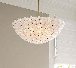 Nicolette Glass Floral Round Chandelier (26&quot;)