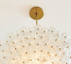 Nicolette Glass Floral Round Chandelier (26&quot;)