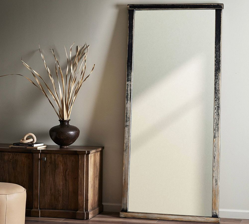 Distressed Wood Holland Floor Mirror