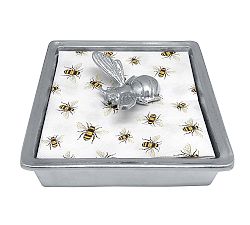 Honey Bee Recycled Aluminum Napkin Holder with Napkins