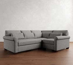York Roll Arm Deep Seat 3-Piece Sectional (99&quot;)