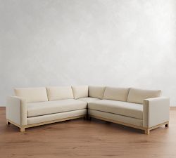 Jake Seadrift Wood Base 3-Piece L-Shaped Sectional (110&quot;)