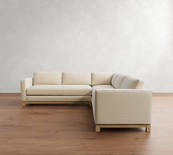 Jake Seadrift Wood Base 3-Piece L-Shaped Sectional (110&quot;)