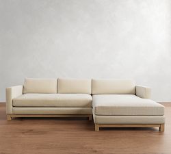 Jake Seadrift Wood Base Chaise Sectional (110&quot;&ndash;120&quot;)