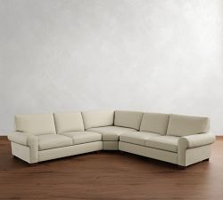 Turner Roll Arm 3-Piece L-Shaped Wedge Sectional (113&quot;&ndash;117&quot;)