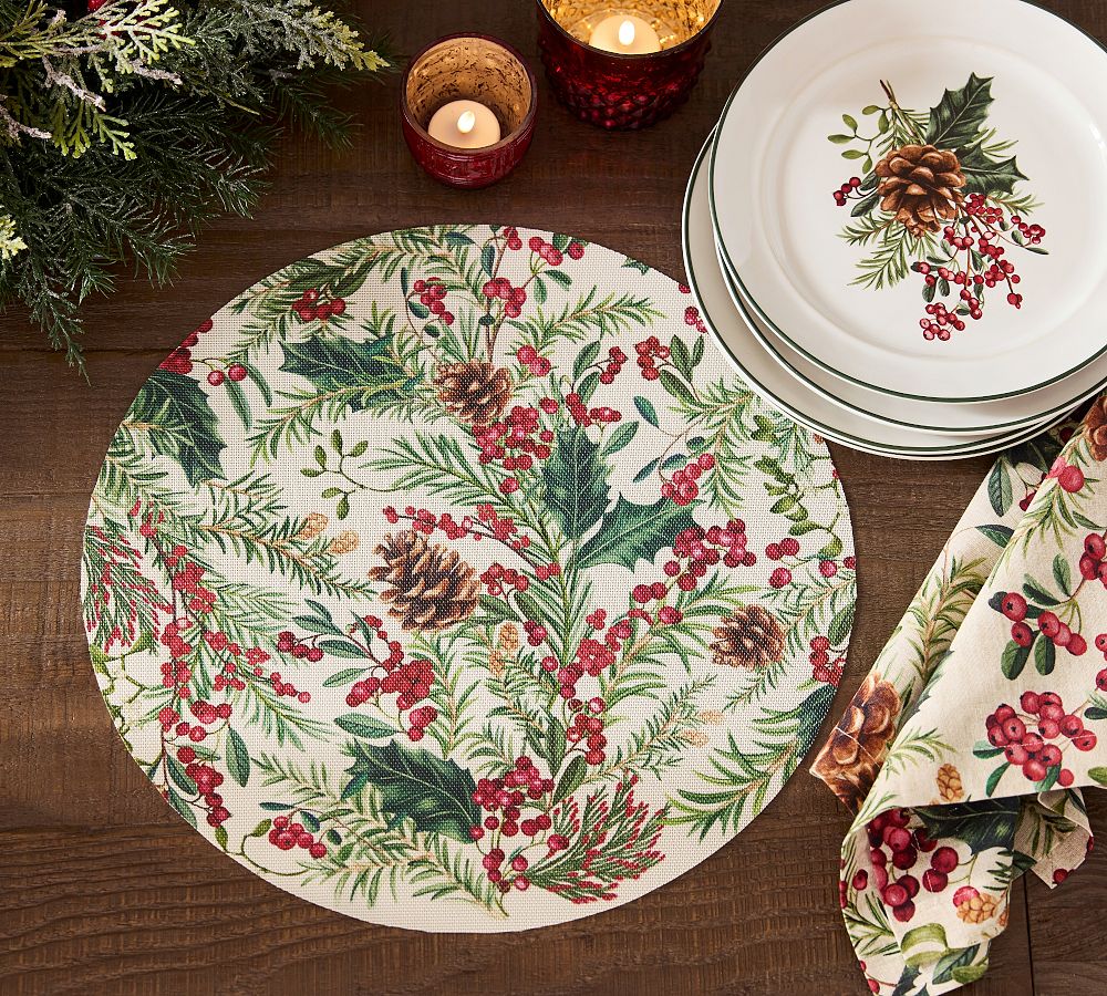 Chilewich Holly Berry Placemats 
