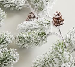 Frosted Pine Pick, White