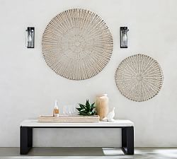 Handwoven Willow Wheel Wall Art