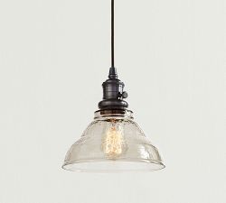 Vintage Glass Cord Pendant (9&quot;-11&quot;)