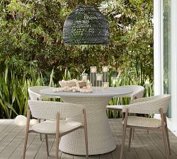 Flora Outdoor All-Weather Wicker Pendant (19&quot;-22&quot;)