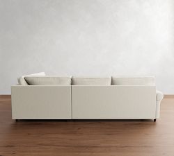 PB Comfort Roll Arm 3-Piece Wedge Sleeper Sectional (121&quot;)