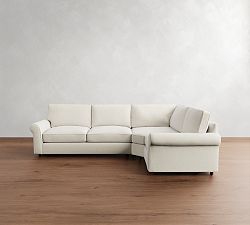 PB Comfort Roll Arm 3-Piece Wedge Sleeper Sectional (121&quot;)