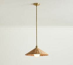 Flared Woven Pole Pendant (18&quot;)