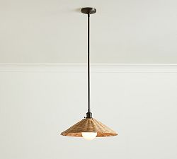 Flared Woven Pole Pendant (18&quot;)