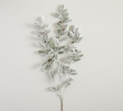 Frosted Pine Pick, White