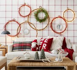 Handcrafted Rattan Wreaths with Twinkle Lights - Set of 3