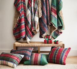 Open Box: Stewart Plaid Faux Fur Back Throw