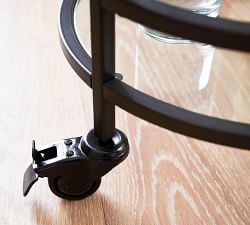 Delaney Round Marble Bar Cart