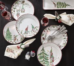 Forest Gnome Stoneware 8-Piece Dinnerware Set