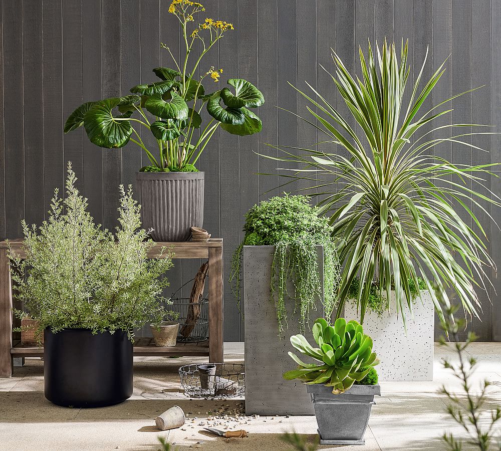 Mission Square Handmade Outdoor Planters | Pottery Barn