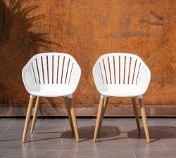 Sinclair Metal Outdoor Dining Chairs, Set of 4