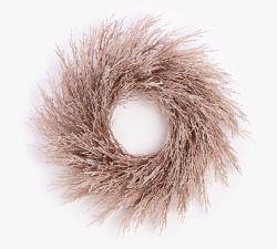 Faux Fountain Grass Wreath - 26&quot;
