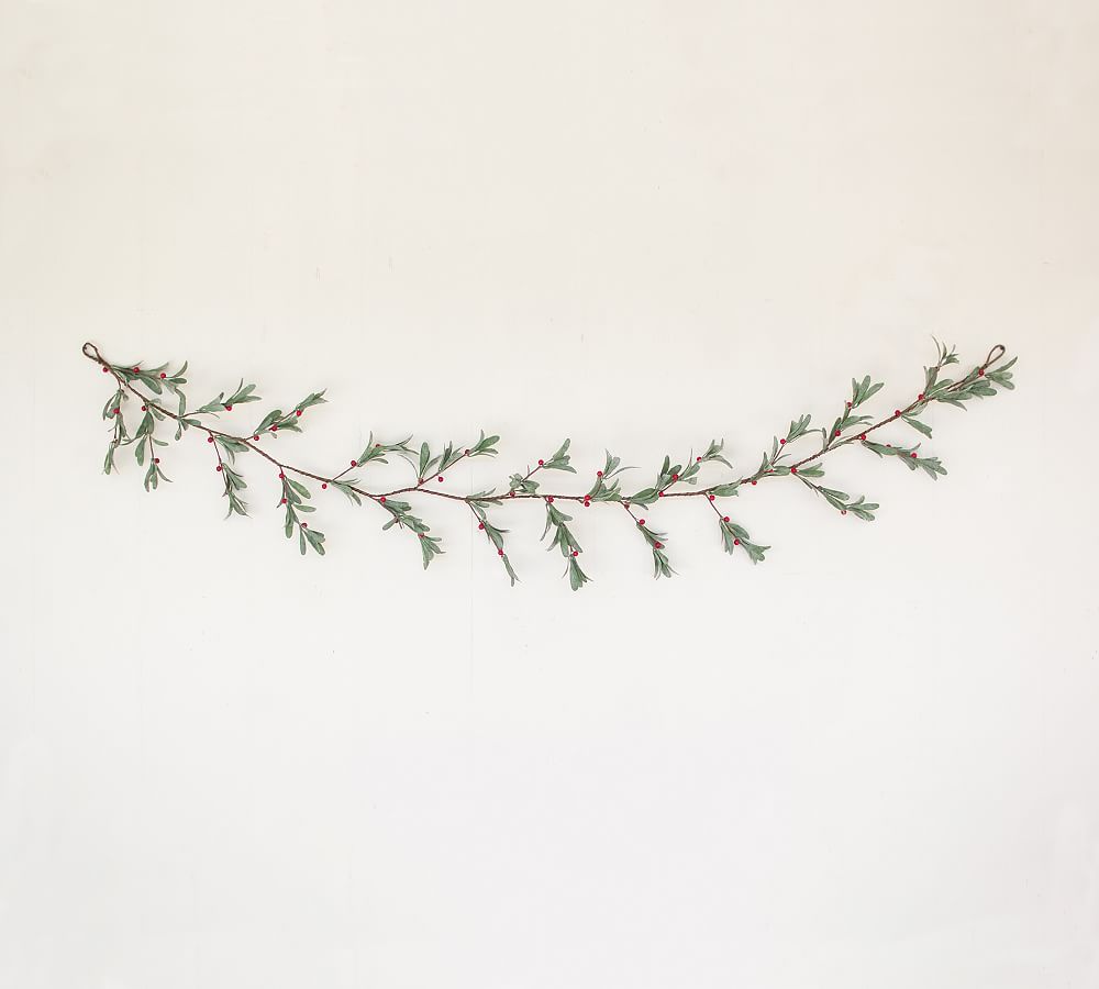 Faux Mistletoe Garland, 72&quot;