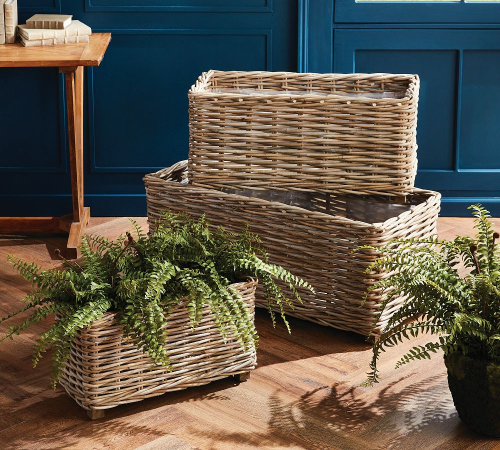Handwoven Rattan Planters