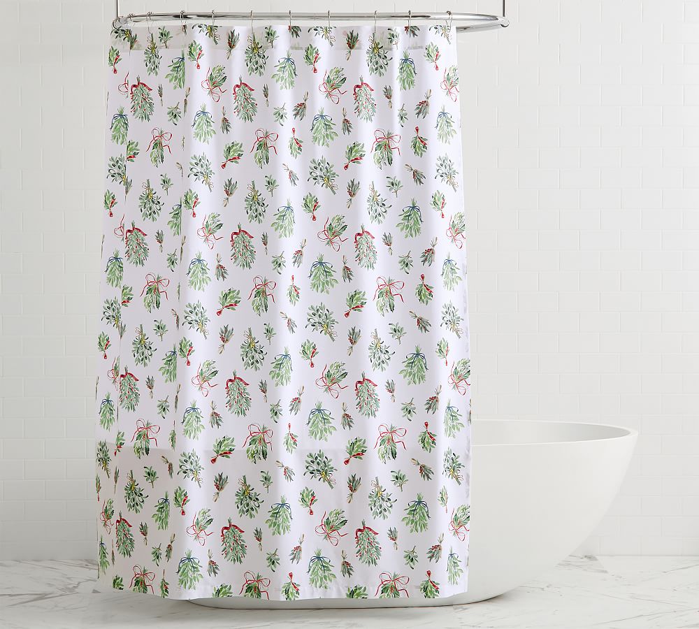 Mistletoe Organic Shower Curtain