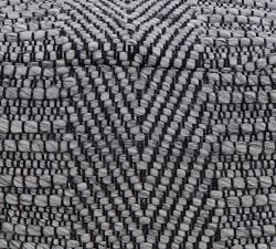 Bron Handwoven Wool Pouf