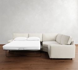 PB Comfort Square Arm 3-Piece Wedge Sleeper Sectional (119&quot;)